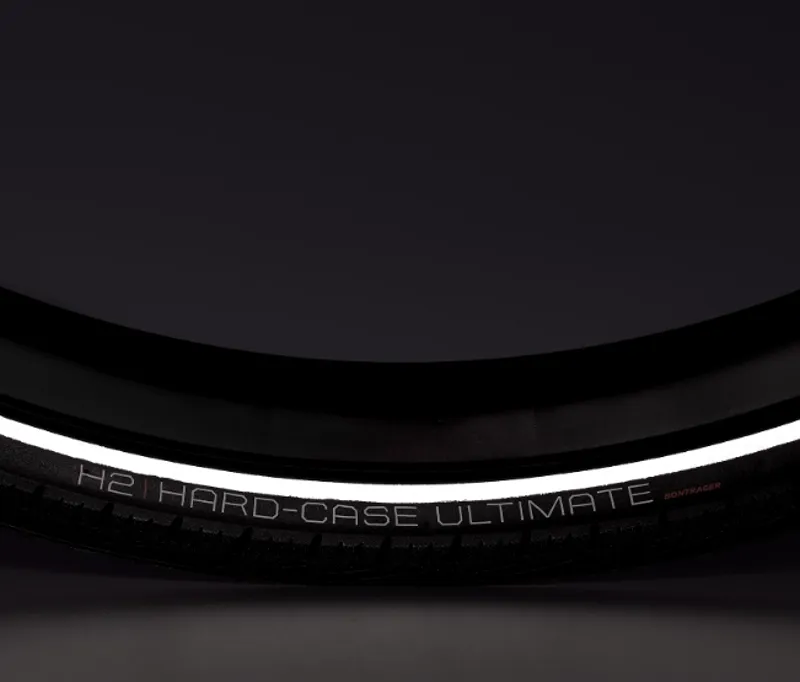 Bontrager H2 Hard-Case Ultimate Reflective 700c Hybrid Tyre in Black-3